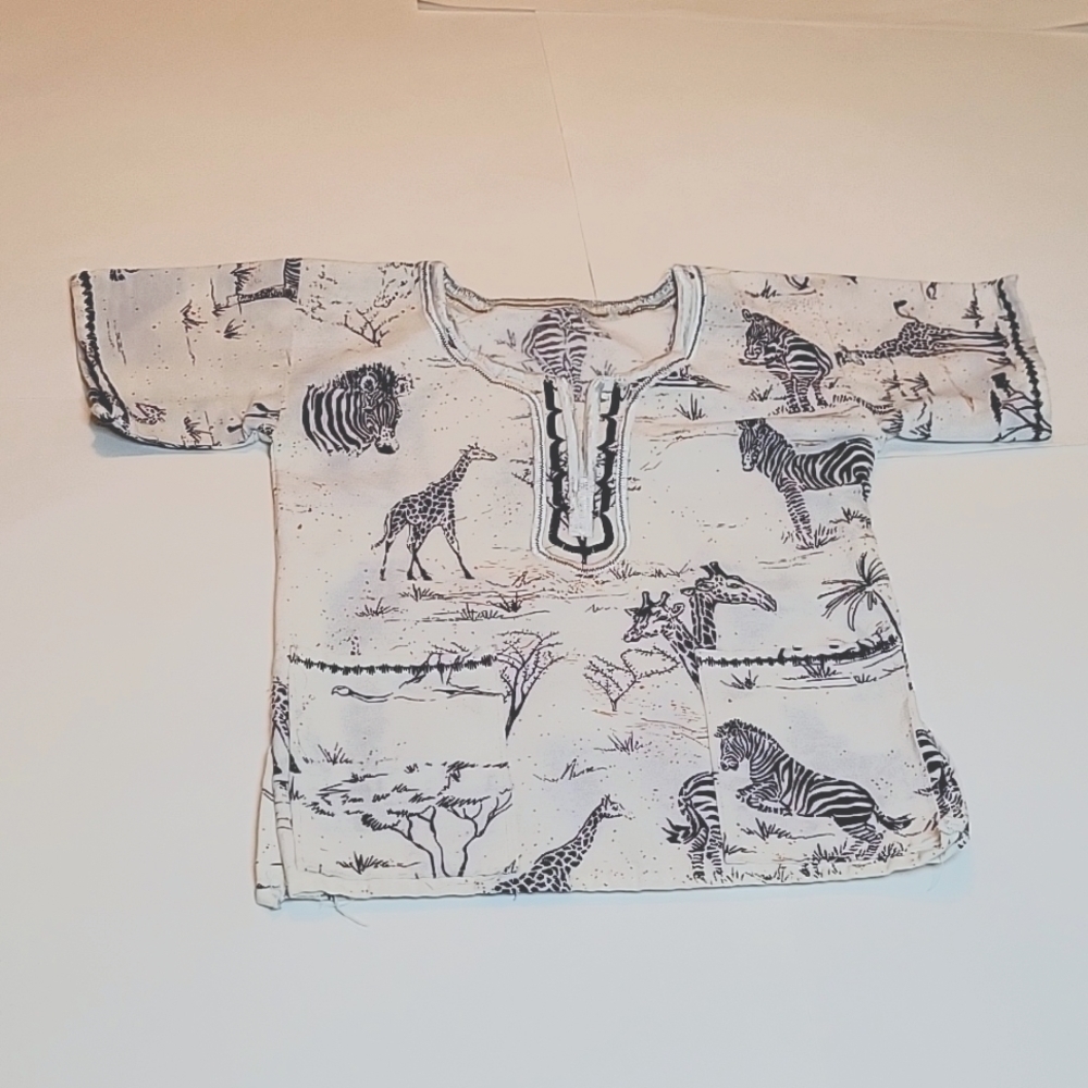 ANKARA* AFRICAN SAFARI Boy's Shirt | Sz 5